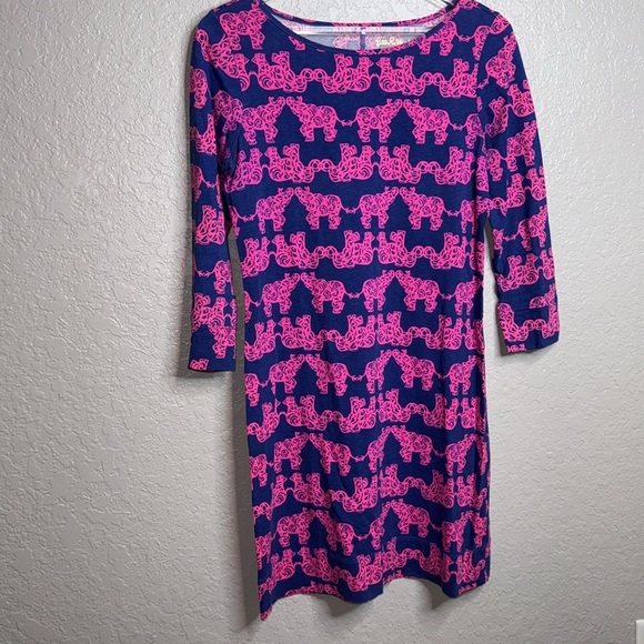 Lilly Pulitzer Long Sleeve Animal Printed Long Sleeve Dress - Picture 2 of 5